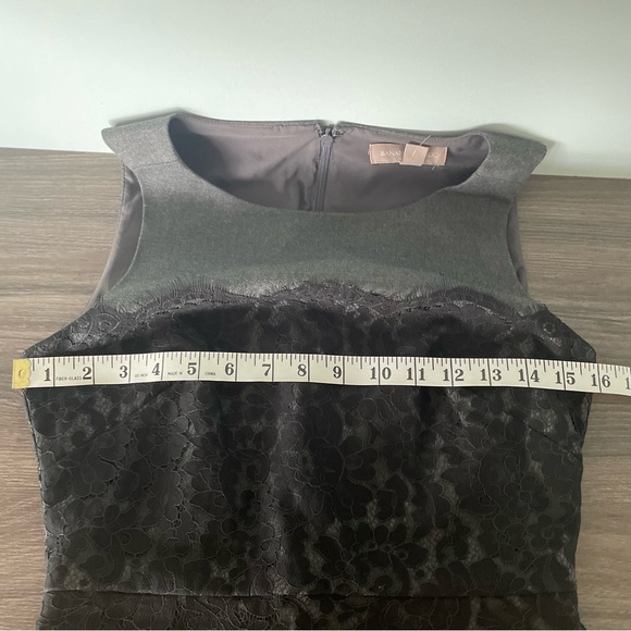 NWT Banana Republic Gray and Black Lace Overlay Sleeveless Sheath Dress - Picture 13 of 14